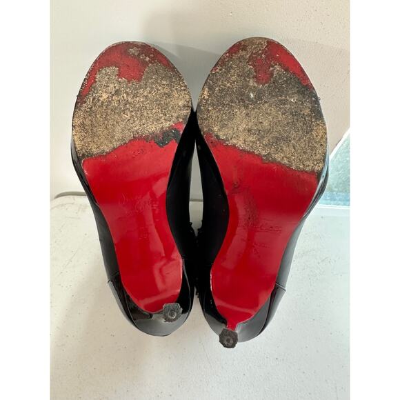 Christian Louboutin Womens Spike Wars Stiletto Booties Black Size 35 Leather - Picture 9 of 14